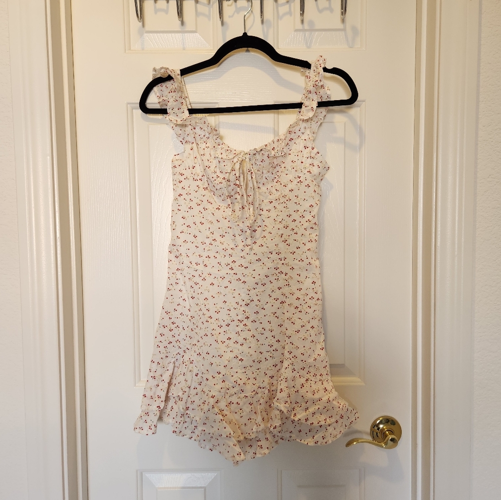 Cherry Eyelet Sleeveless Women's Dress